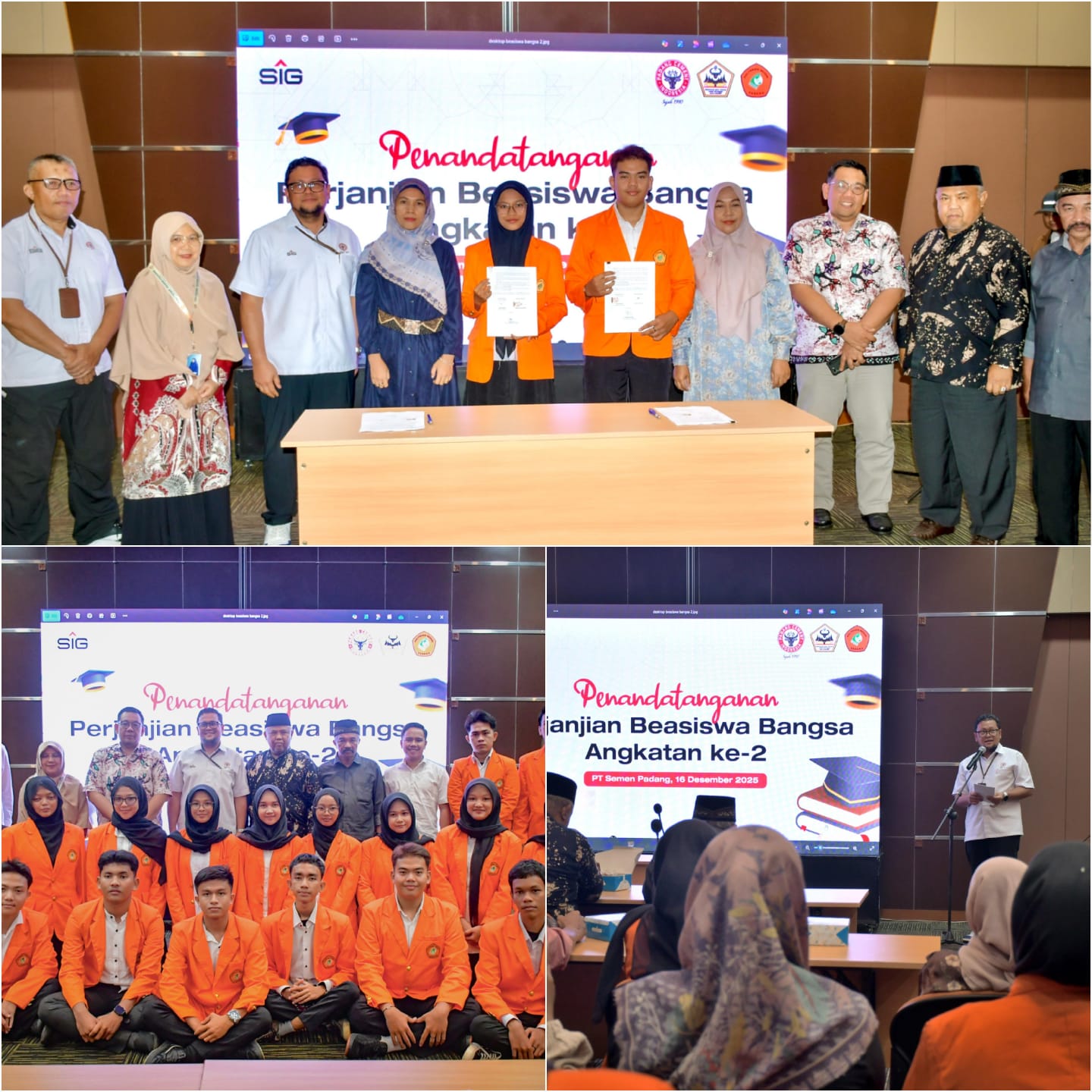 PT Semen Padang Teken Perjanjian Beasiswa BANGSA Angkatan II, Perkuat Investasi SDM 23 Anak Nagari